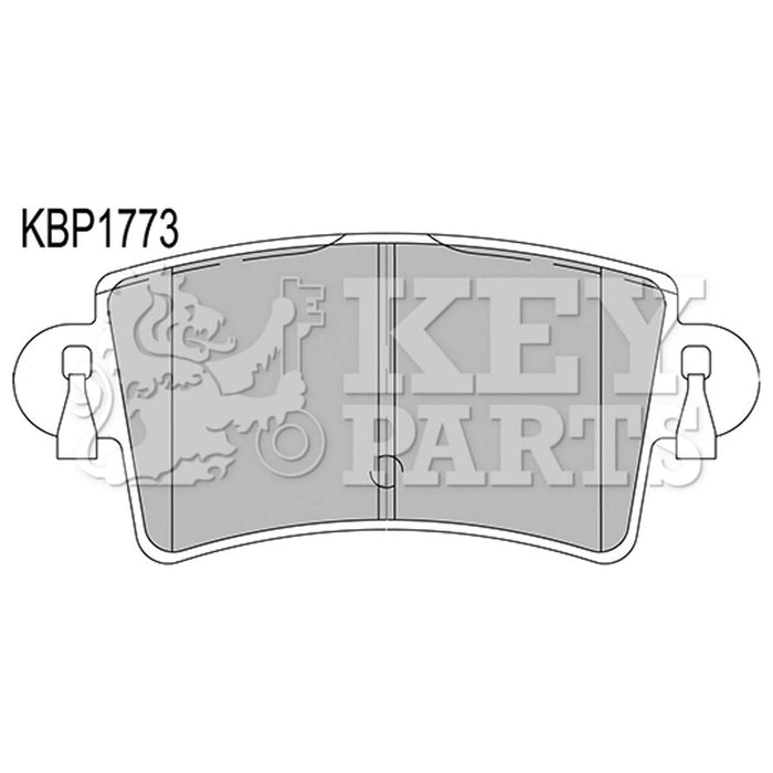 Genuine Key Parts KBP1773 Rear Brake Pads-Includes Wear Indicators (Bosch)