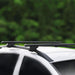 Roof Bars Rack Aluminium Black fits Vauxhall Karl Rocks 2017- For Raised Rails Omtec  - Dynamic Drive