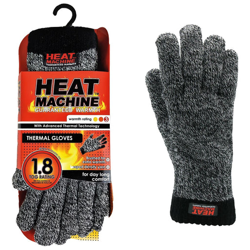 Mens grey marl thermal insulated gloves 2142 Unbranded  - Dynamic Drive