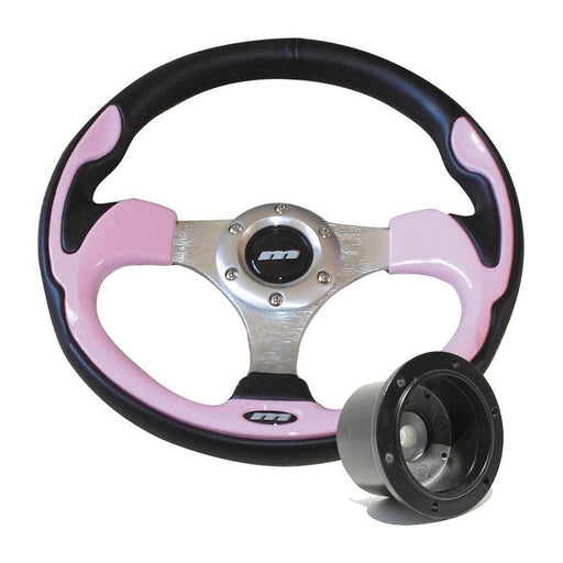 320mm Black & Pink Moulded Steering Wheel + Boss fits Citroen BX Break 1986>1995 Mountney Classic  - Dynamic Drive