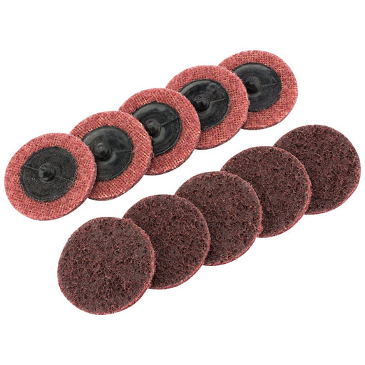 Draper Polycarbide Abrasive Pads, 50mm, Medium (Pack of 10) 75623 Draper  - Dynamic Drive