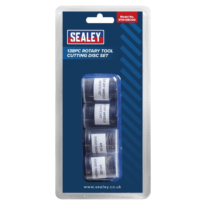 Sealey Rotary Tool Cutting Disc Set 138pc RTA138CGD