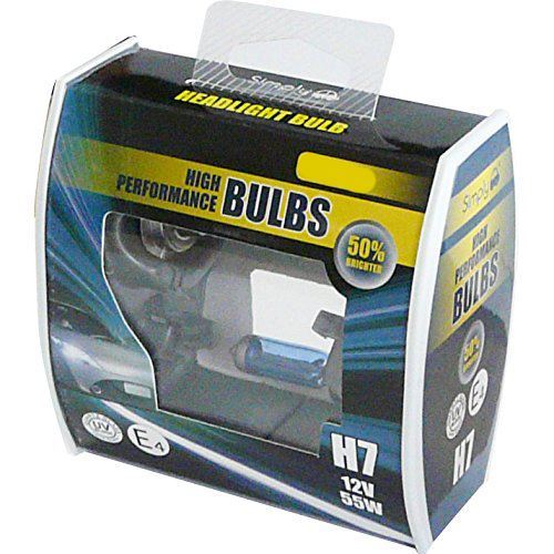 2x H7 Car Headlamp Dipped Beam Bulb 50% Brighter fits FORD FOCUS II 2004 > UKB4C  - Dynamic Drive