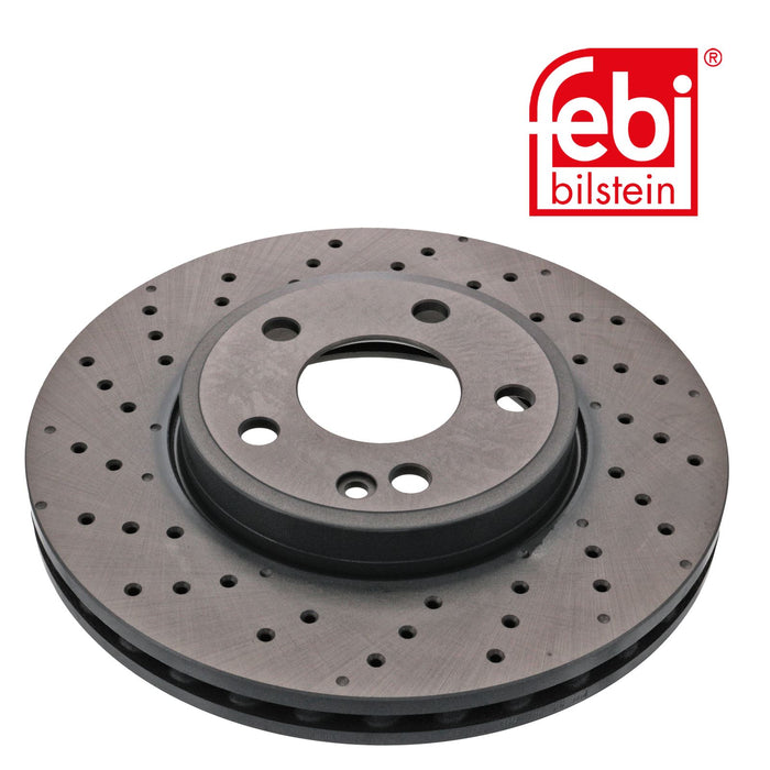 Genuine FEBI Front Brake Discs & Pads Set Perforated for Mercedes-Benz B-Class Febi Bilstein  - Dynamic Drive