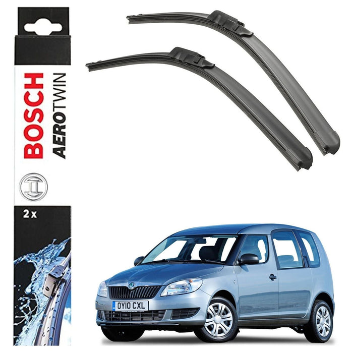 Bosch Aerotwin Front Wiper Blades Set Skoda Roomster 06.13-05.15 A052S