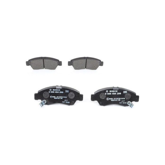 Genuine Bosch Brake Pad Set Bp1234 fits Honda Jazz iDSi - 1.3 - 02-08 0986494299