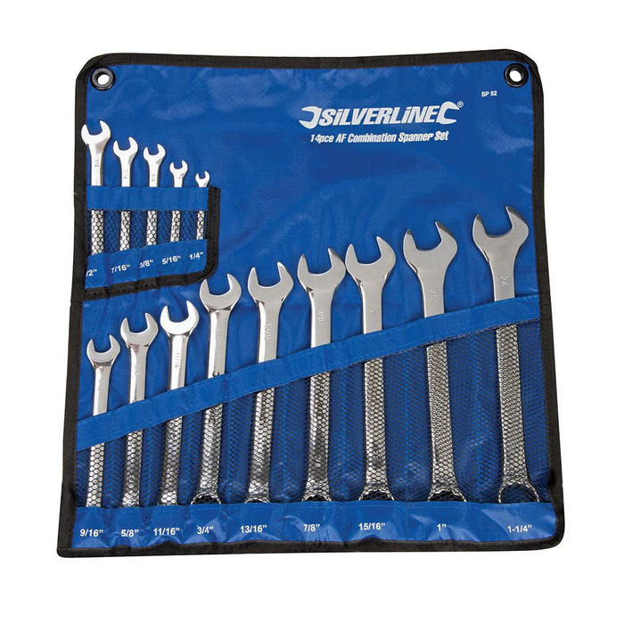 Silverline Combination Spanner Set 14pce 1/4 - 1-1/4" SP52