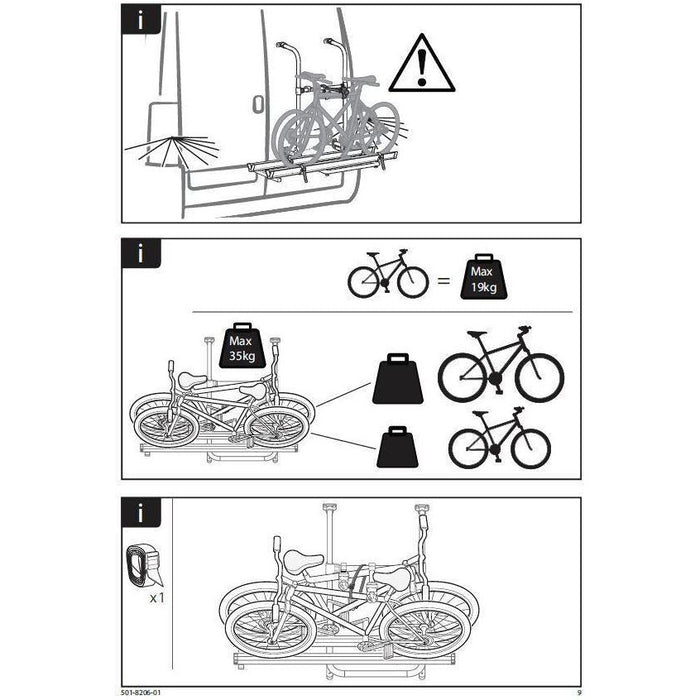 Thule G2 Sport Compact Double Door Motorhome And Campervan Two Bike Rack Carrier Thule  - Dynamic Drive