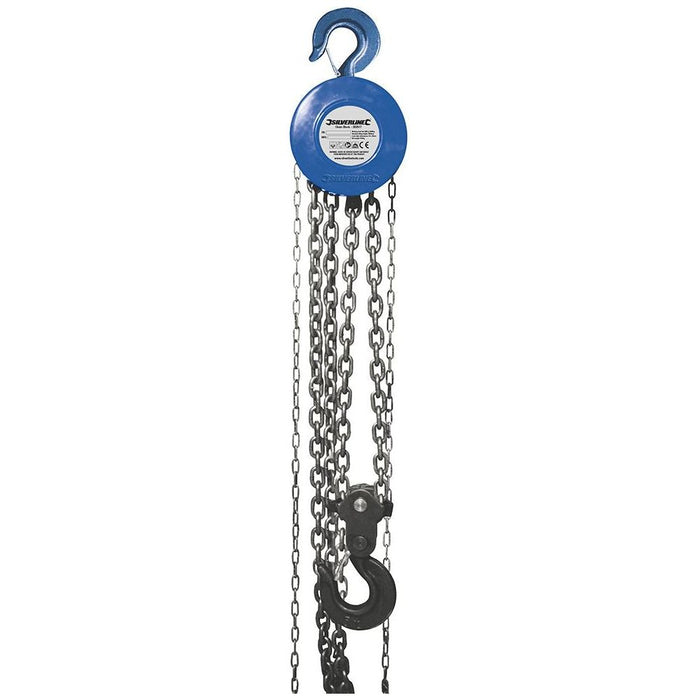 Silverline Chain Block 5000kg / 3m Lift Height Silverline  - Dynamic Drive