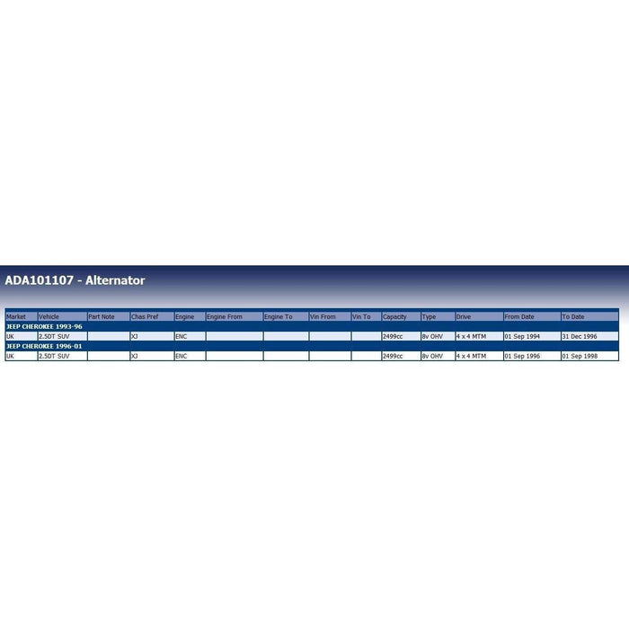 Blue Print ADA101107 Alternator