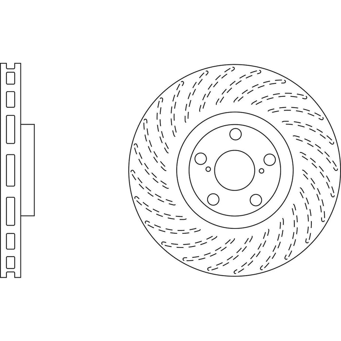 Apec Brake Disc Front Right Fits Lexus Gs250 Gs300 Gs430 Gs450 Gs460 Is200 Rc200