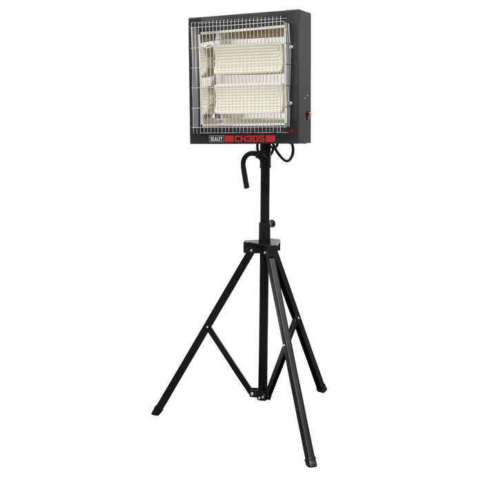 Sealey Ceramic Heater with Tripod Stand 1.4/2.8kW 230V CH30S Sealey  - Dynamic Drive