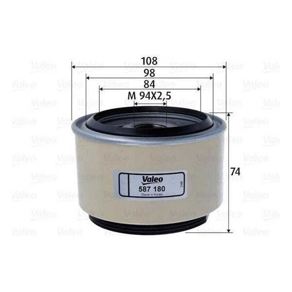 Valeo Fuel Filter 587180 Automotive Part fits Chrysler Grand Voyager Ii Valeo  - Dynamic Drive