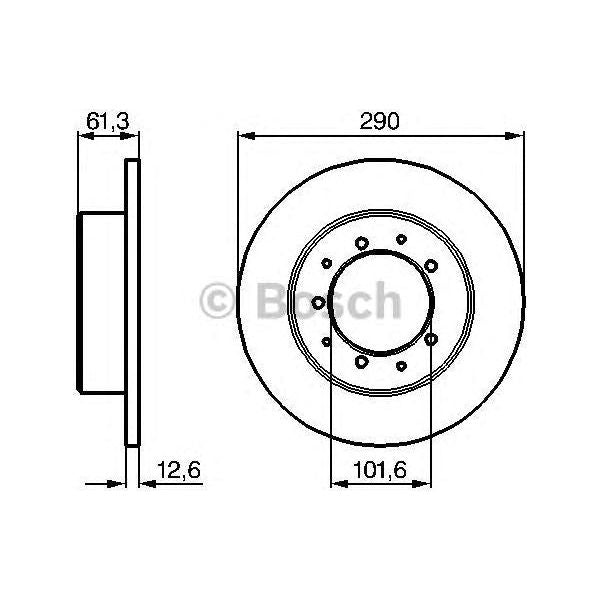 Bosch Brake Discs Pair fits Land Rover Discovery TDi - 2.5 - 89-98