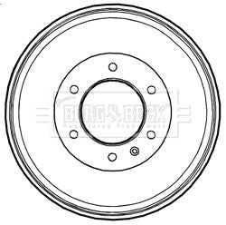 Genuine Borg & Beck Brake Drum fits Isuzu Rodeo 02 BBR7229 Borg & Beck  - Dynamic Drive