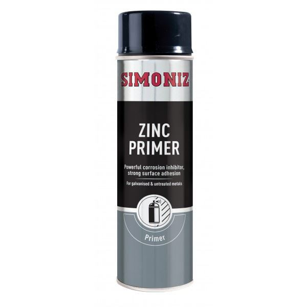 Simoniz Zinc Metal Primer Auto Car Spray Paint 500ml Aerosol SIMP10D