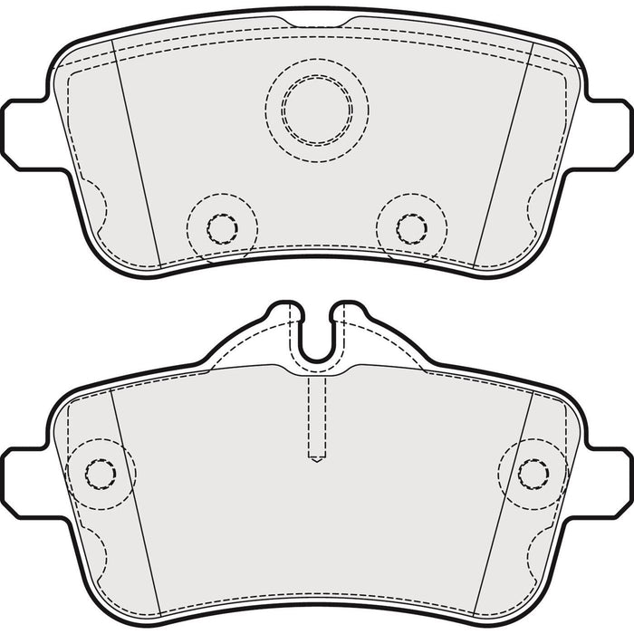 Apec Brake Pads Rear Fits Mercedes Gl Class Gle Gls M