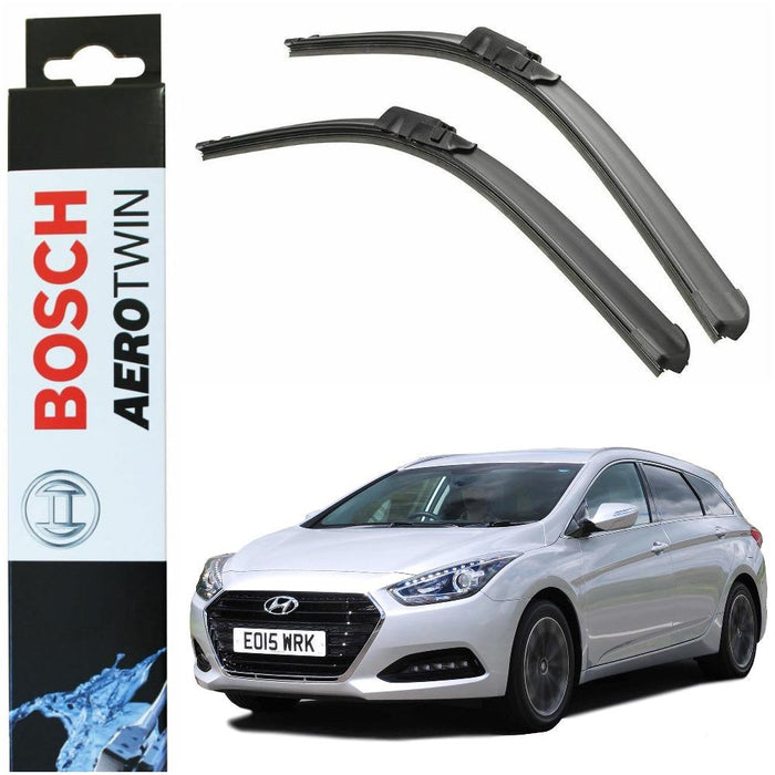 Bosch Aerotwin Front Wiper Blades Set fits Hyundai i40 Tourer 03.11> AR141S