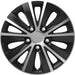 13" Alloy Look Black & Silver Stripe Multi-Spoke Wheel Trims Hub Caps Covers UKB4C  - Dynamic Drive