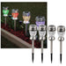 4 X LED Solar Powered Garden Party Crystal Multicoloured Lights Outdoor Light Streetwize  - Dynamic Drive