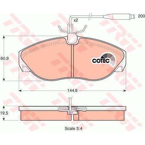 Genuine TRW Brake Pads (Front) (R90) GDB1105 TRW  - Dynamic Drive