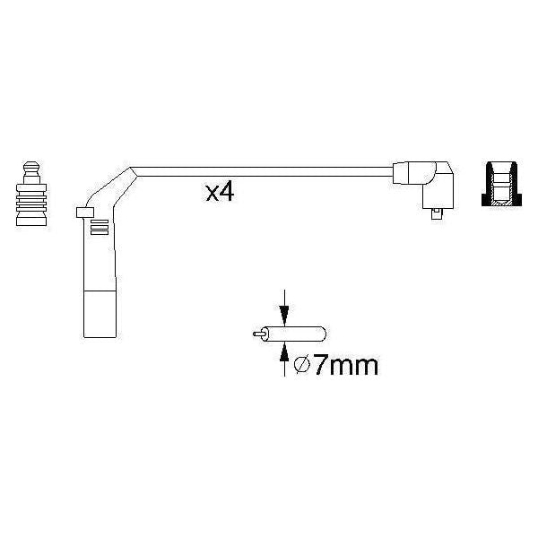 Genuine Bosch Ignition Lead B898 fits Hyundai Getz - 1.3 - 02-05 0986356898