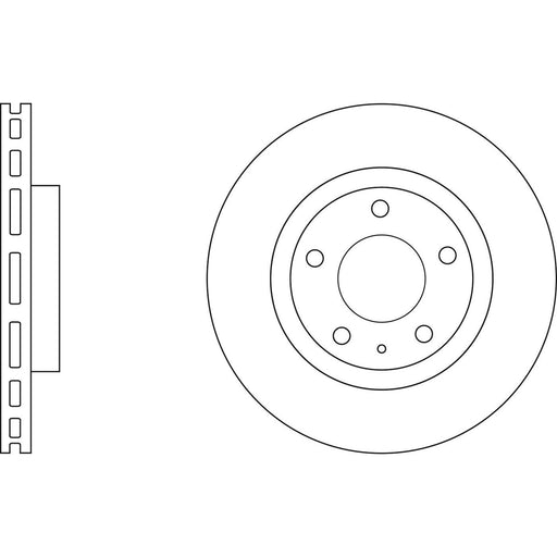 Genuine APEC Front Brake Disc & Pads Set Vented for Fiat 500L Apec  - Dynamic Drive