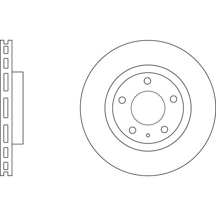 Genuine APEC Front Brake Disc & Pads Set Vented for Fiat 500L Apec  - Dynamic Drive