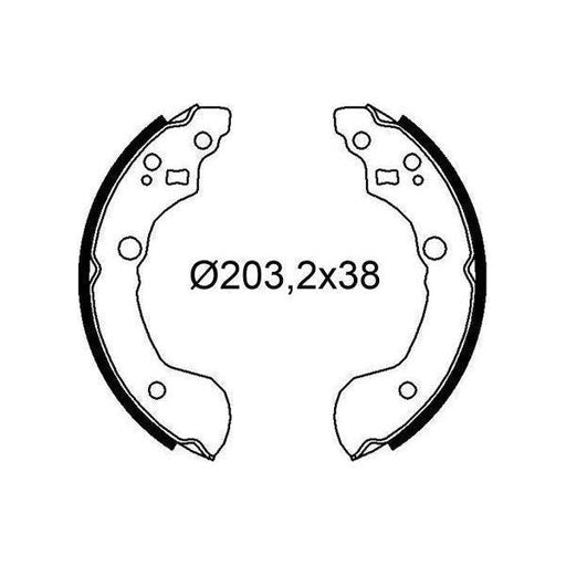 Valeo Drum Brake Shoes 564285 Automotive Part fits Nissan Valeo  - Dynamic Drive