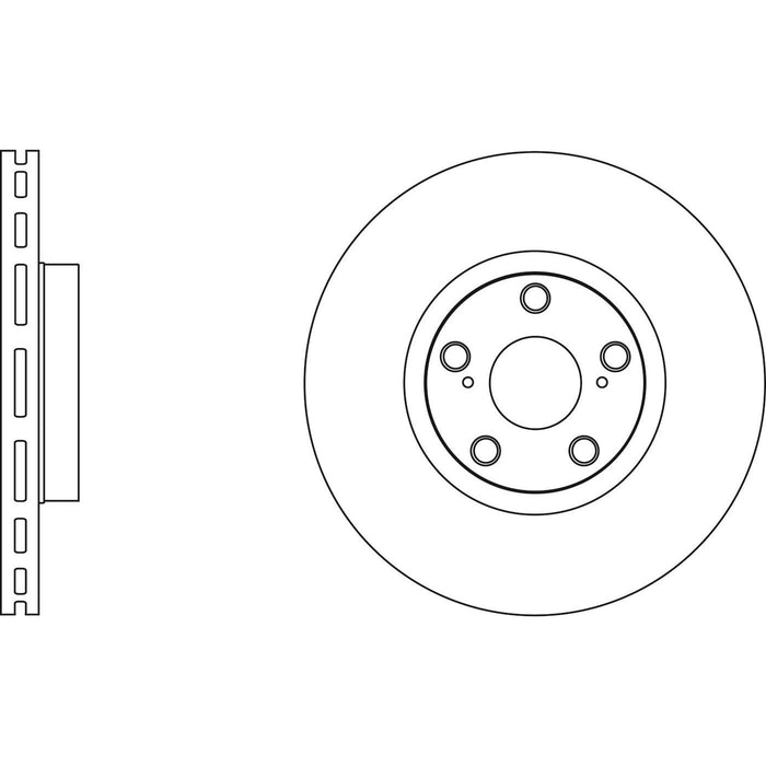 Genuine APEC Front Brake Discs & Pads Set Vented for Toyota Urban Cruiser