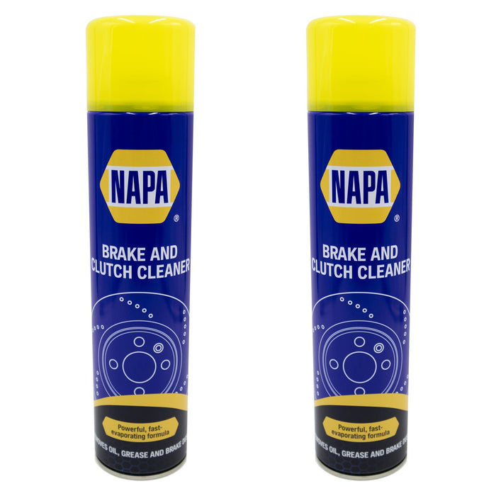 2 x Napa Brake Clutch Parts Cleaner Aerosol Spray Degreaser 600ML Napa  - Dynamic Drive