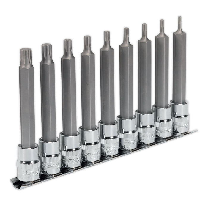 Sealey Trx-P* Socket Bit Set 9Pc 3/8Inchsq Drive 100mm