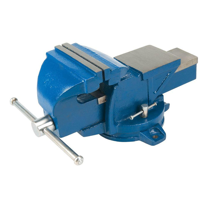 Silverline Workshop Vice Swivel Base 100mm (4") Jaw Capacity 160mm / 16kg Silverline  - Dynamic Drive