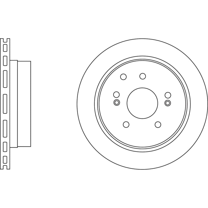 Apec Brake Disc Rear Fits Ssangyong Actyon Kyron Musso Rexton W Rodius Turismo