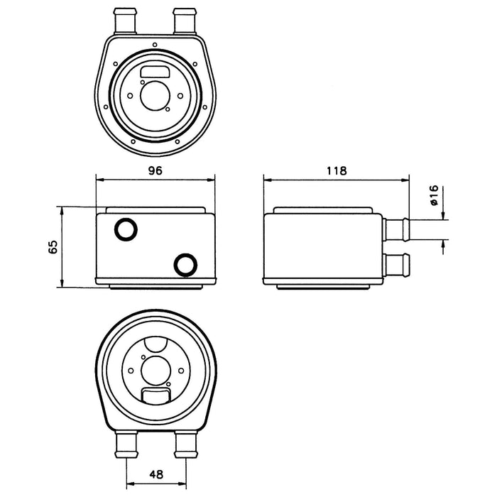 NRF Radiator fits OILCOOLER DONUT UNIVERSAL NRF  - Dynamic Drive