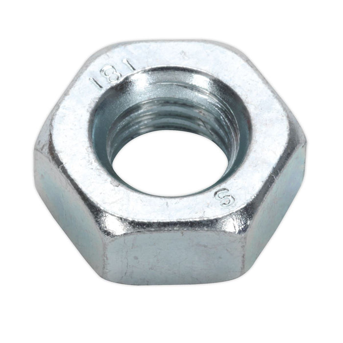 Sealey Steel Nut DIN 934 M10 Zinc Pack of 100 SN10