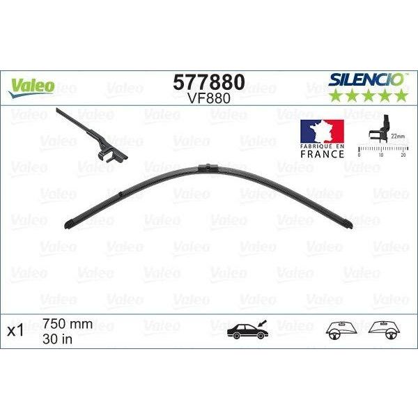 Valeo Single Wiper Blades 577880 Automotive Part fits Audi A2 Valeo  - Dynamic Drive