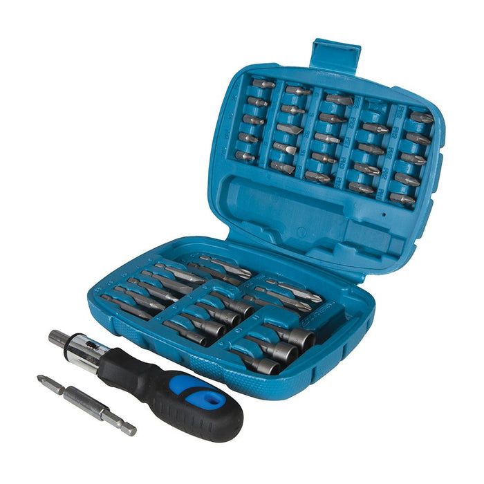 Silverline Ratchet Screwdriver Bit & Socket Set 45pce 45pce Silverline  - Dynamic Drive