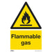 Sealey Warning Safety Sign Flammable Gas Self-Adhesive Vinyl SS59V1 Sealey  - Dynamic Drive