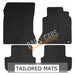 White Trim Tailored Rubber Car Mats for Mercedes A Class 12> Set of 4 With 2 Clips UKB4C  - Dynamic Drive