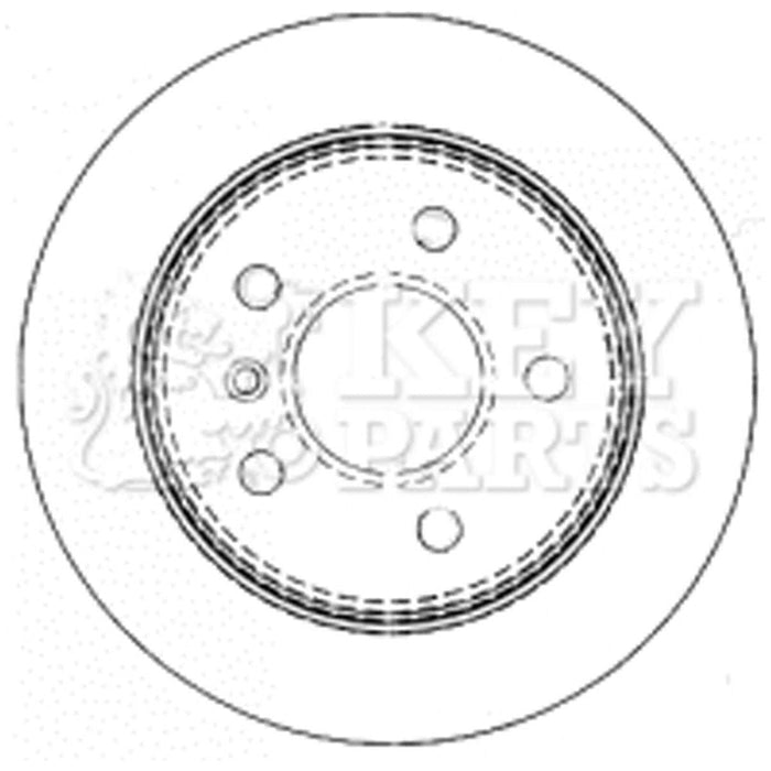 Genuine Key Parts KBD4487 Brake Disc Pair (Rear)