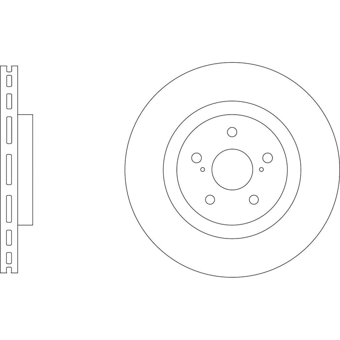 Apec Brake Disc Front Fits Lexus Rx450