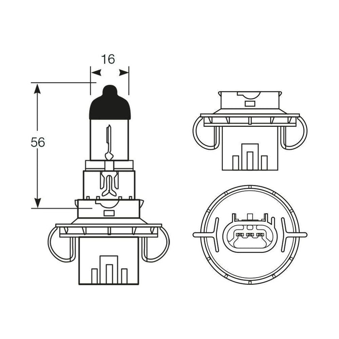 1x Ring H13 (9008) 12v 55w Halogen Headlamp Headlight Bulb - R9008