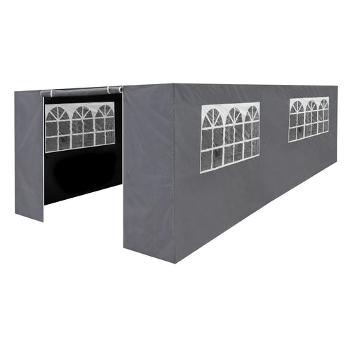 Dellonda Side Walls/Doors/Windows for Gazebo/Marquee Fits 3 x 6m Models - Grey Dellonda  - Dynamic Drive