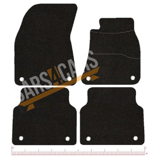 Fully Tailored Black Carpet Car Mats for Audi A8 10> Set of 4 With 8 Clips UKB4C  - Dynamic Drive