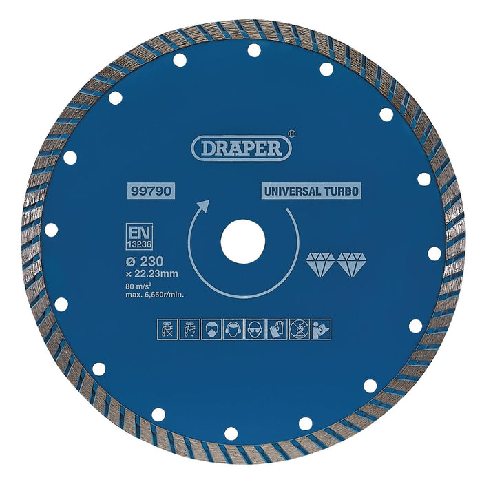 Draper Turbo Diamond Blade, 230mm 99790 Draper  - Dynamic Drive