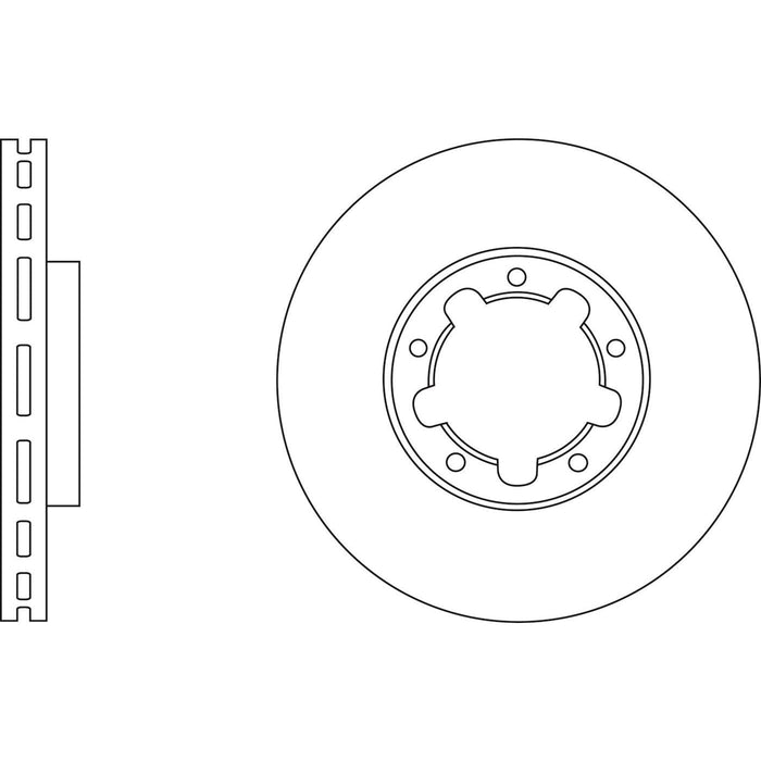 Genuine APEC Front Brake Discs & Pads Set Vented for Nissan Cabstar