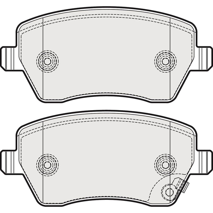 Apec Brake Pads Front Fits Opel Agila Vauxhall