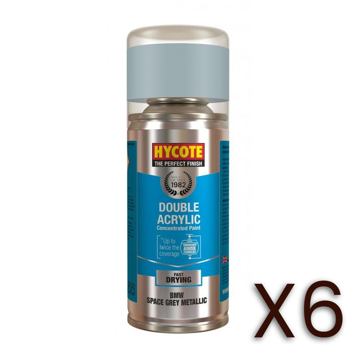 6x Hycote Aerosol Paint for BMW Space Grey (Metallic) 150ml