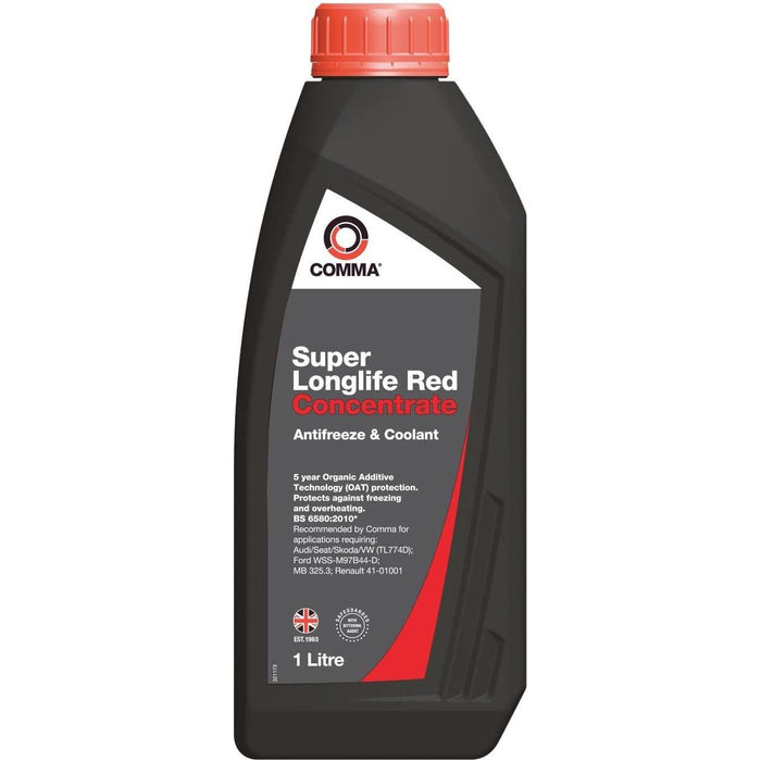 Comma - Super Long Life Red Concentrate Antifreeze & Coolant SLA1L 1 Litre - 1L Comma  - Dynamic Drive